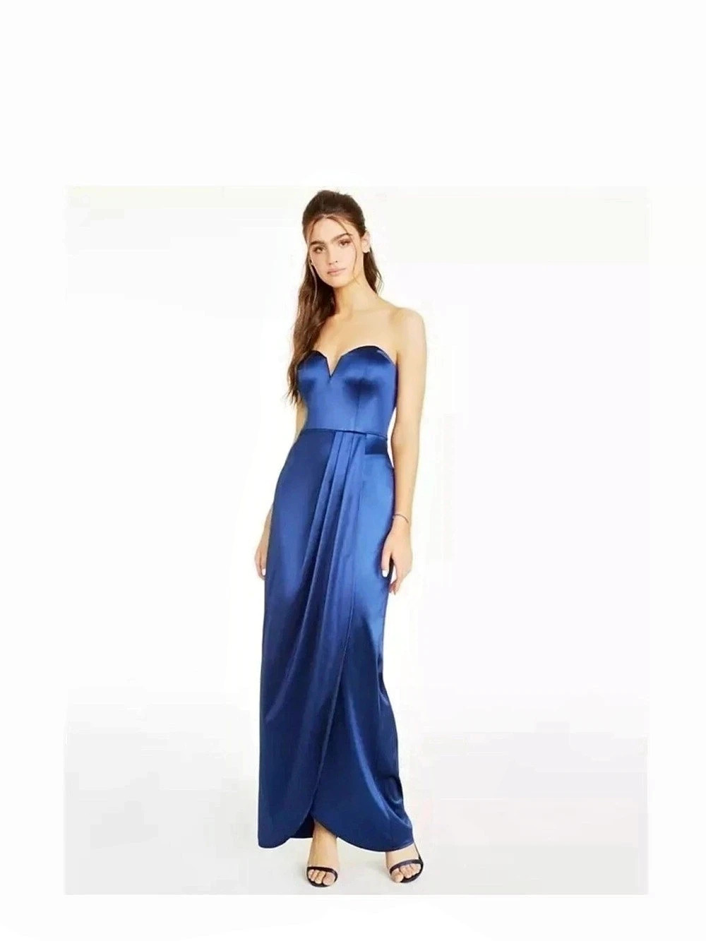 Strapless Blue Maxi Dress